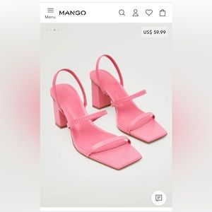 Pink Strappy heeled sandals